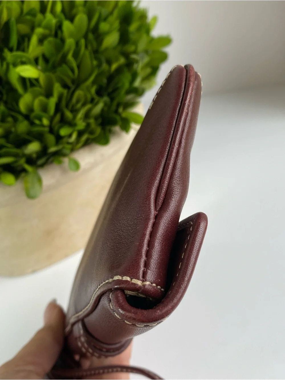 Coach Oxblood Hamilton Clutch Wristlet Wallet